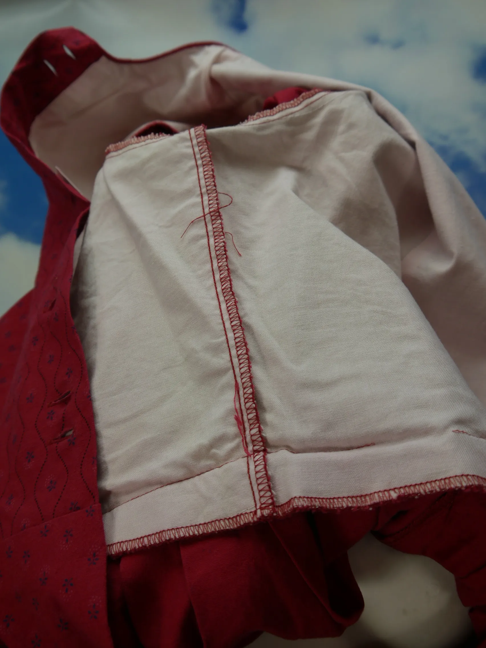 Alphorn langes Vintage Dirndl hochgeschlossen Trachtenkleid mit Schürze Gr.46