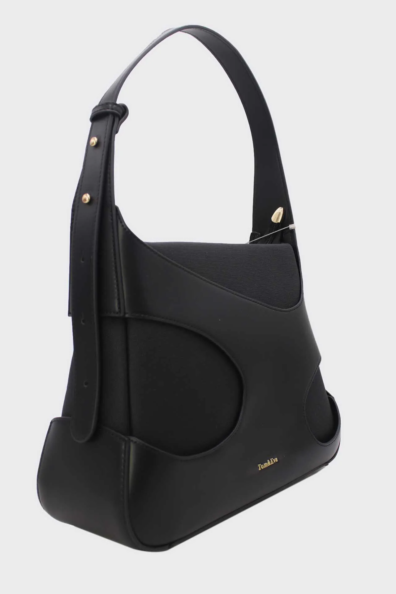 Bimaterial-Hobo-Tasche mit Kunststoff