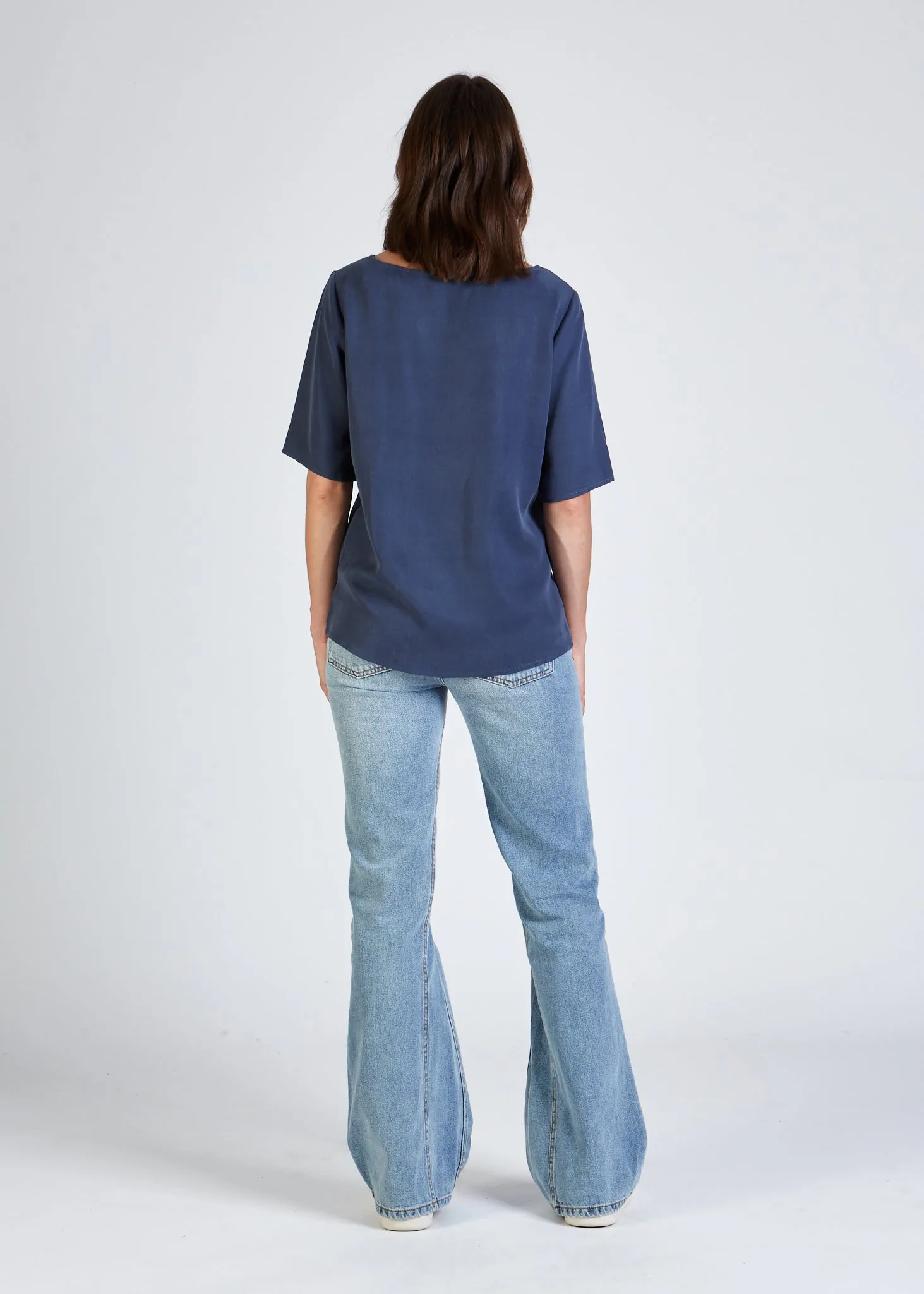 Blusenshirt ISLA aus TENCEL Lyocell - Light Blue