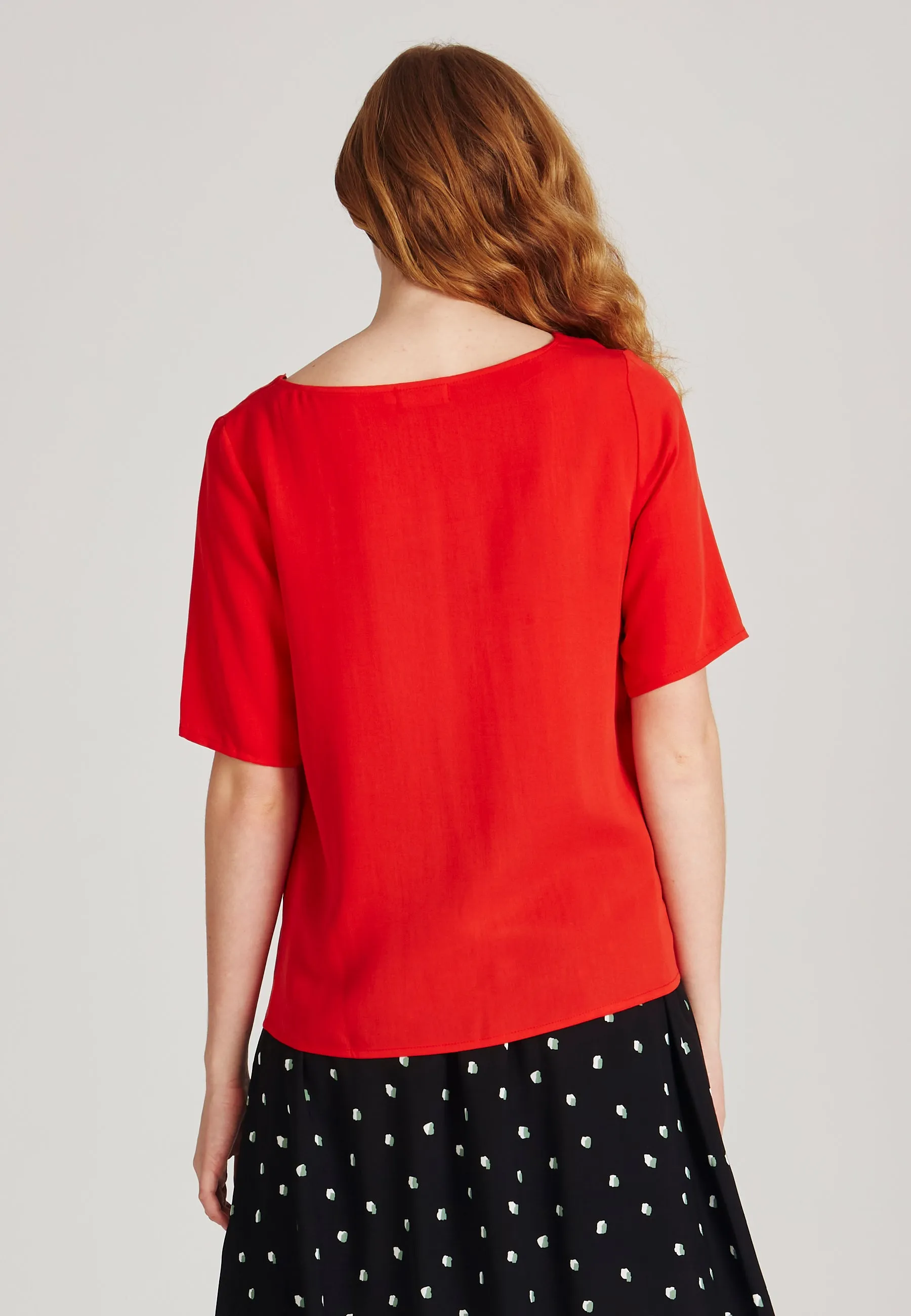 Blusenshirt PAULINA aus TENCEL Lyocell - Lava Red (Tencel)