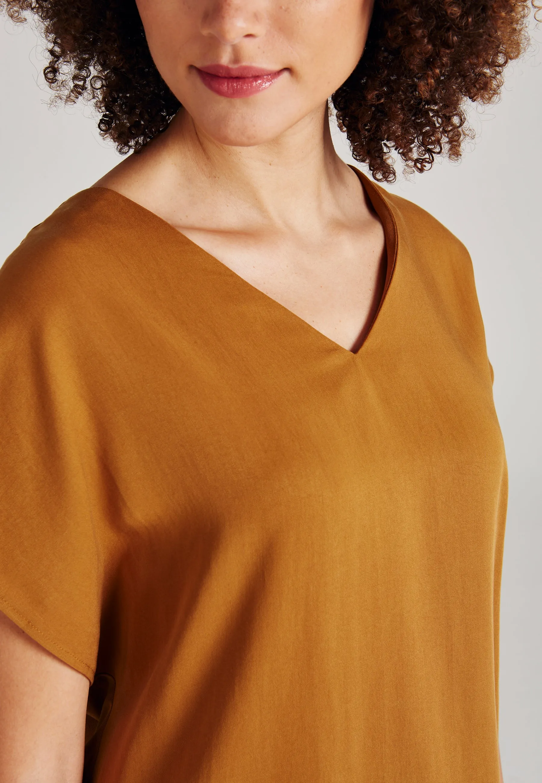 Blusenshirt RUBY aus TENCEL Lyocell - Rubber Brown (Tencel)