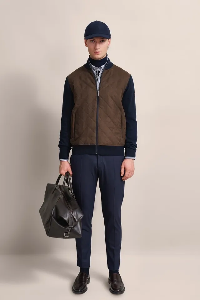 bugatti Strickjacke, aus 100 % Baumwolle
