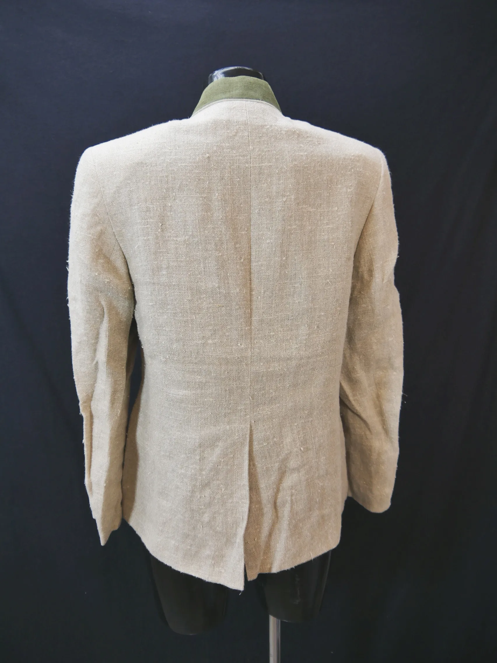 by h.moser Salzburg beige mit Stehkragen süße Damen Leinen Trachtenjacke Gr.38