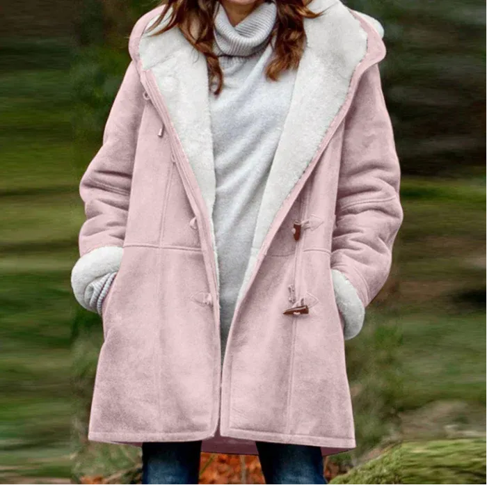 Cantelle Polar Mantel | Extra warmer langer Wintermantel mit Polar-Fleece-Futter für Damen