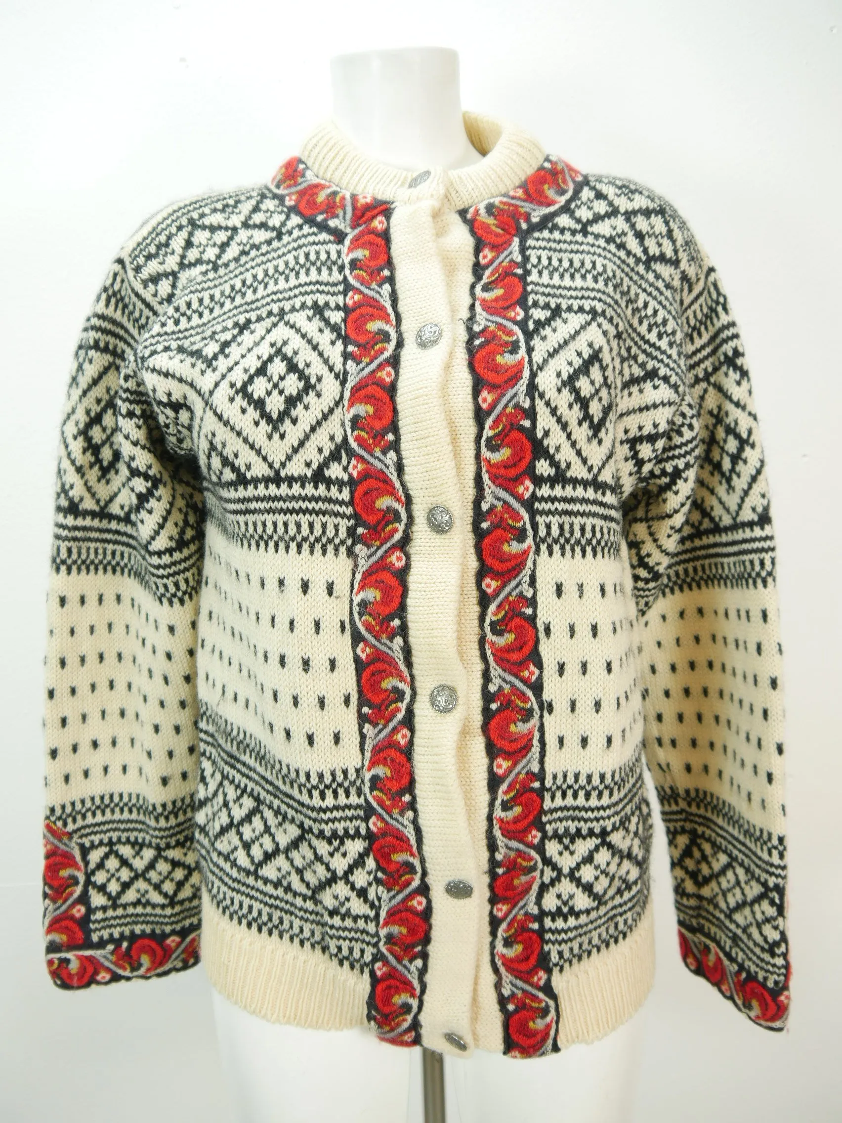 Dale of Norway echt Vintage Norweger Jacke warme Winter Damen Strickjacke Gr.38