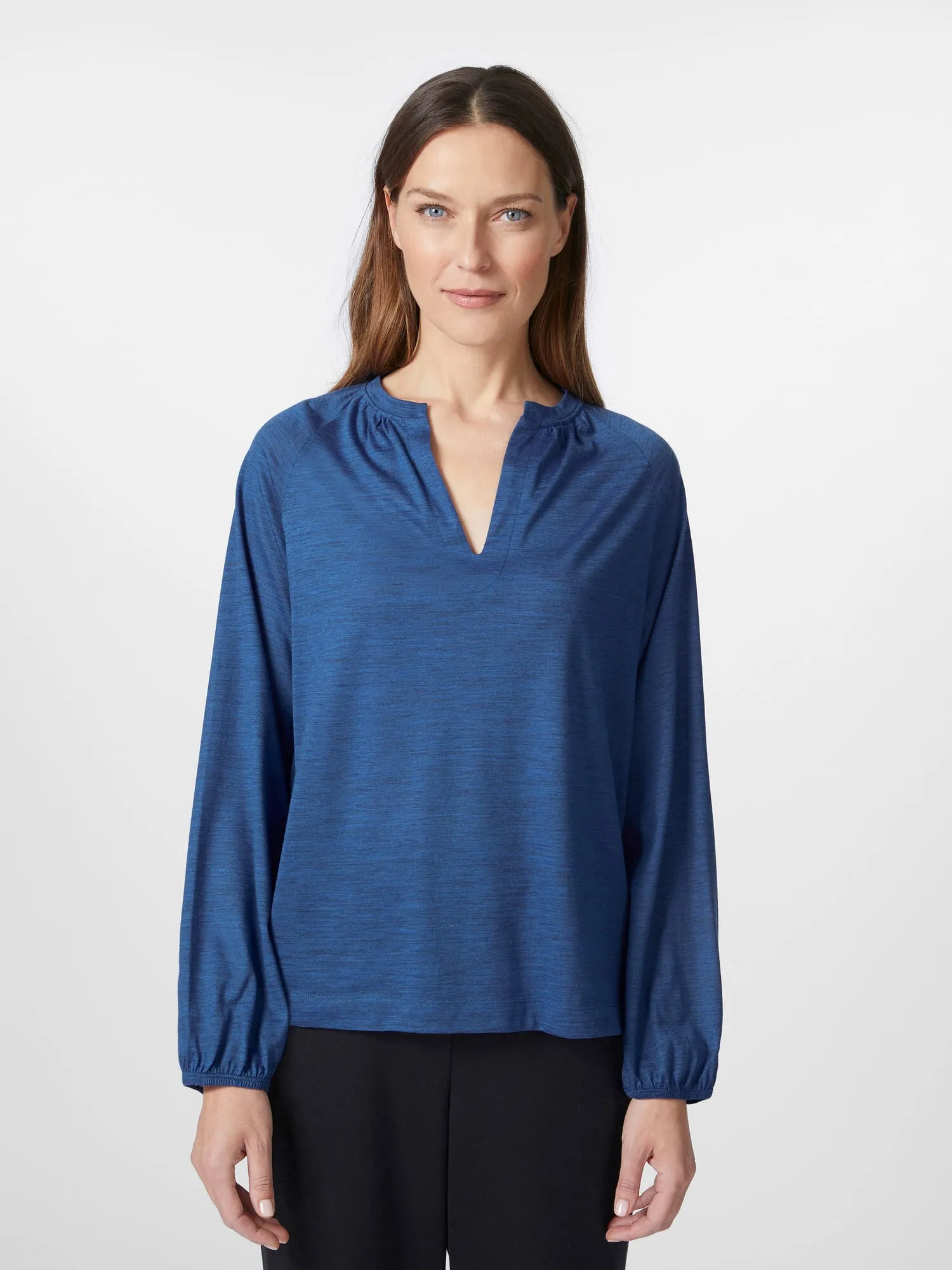 Damen-Blusenshirt, Kobaltblau