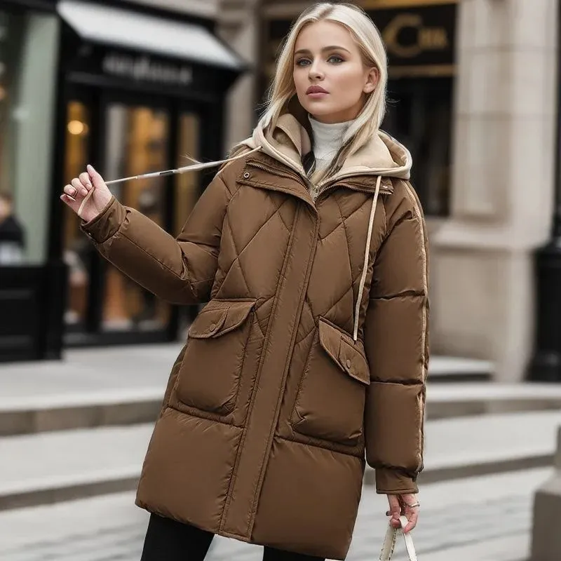 Femcoat - Wasserdichter Wintermantel Damen - Warmer Mantel im eleganten Stepp-Design