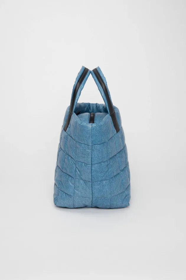 Gesteppte Tasche PORTER TOTE MEDIUM in Denim