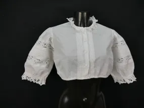 Gr.40 Dirndlbluse große Spitzen Bluse für Dirndl Thalbauer Trachtenbluse B7747