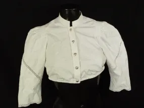 Gr.42 Dirndlbluse mit Stehkragen  Bluse für Dirndl Trachtenbluse B2098