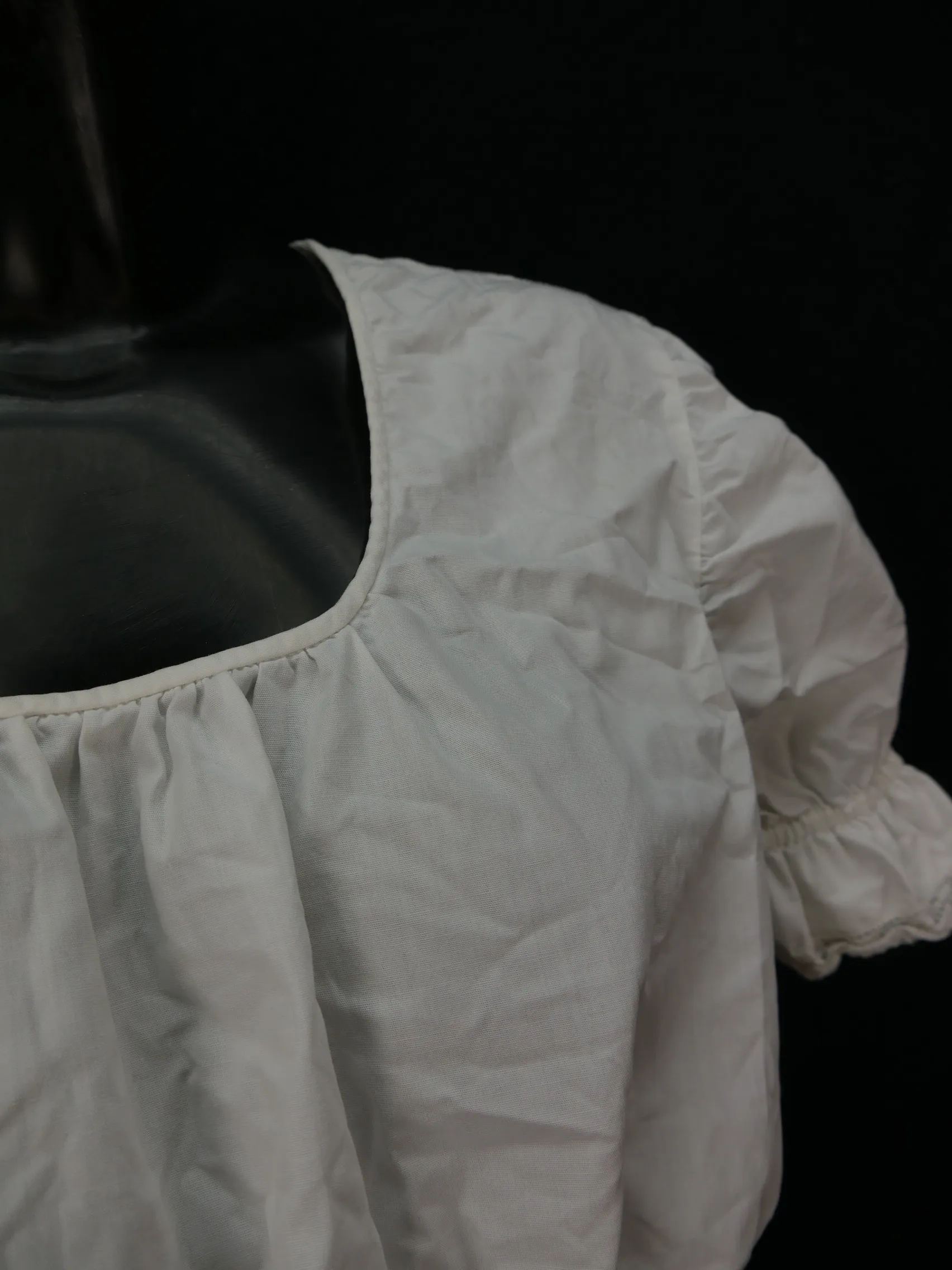 Gr.46 Dirndlbluse schlicht und einfach Bluse für Dirndl Trachtenbluse B7913