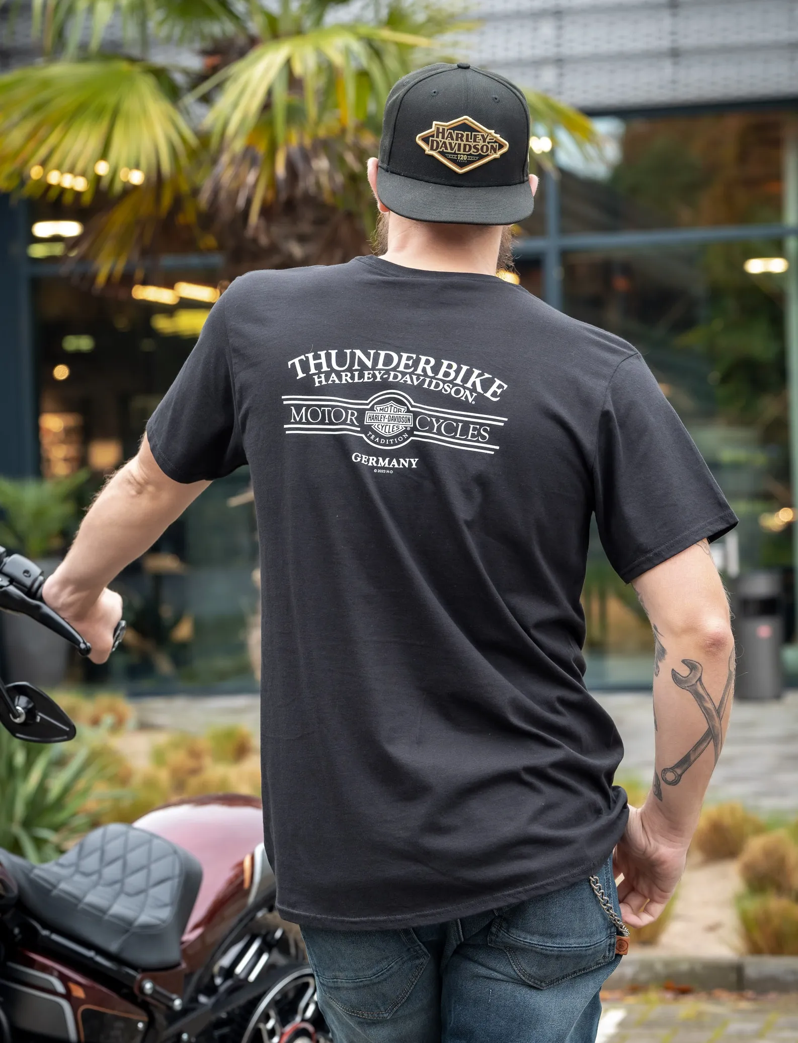 Harley-Davidson T-Shirt 80s Chrome schwarz