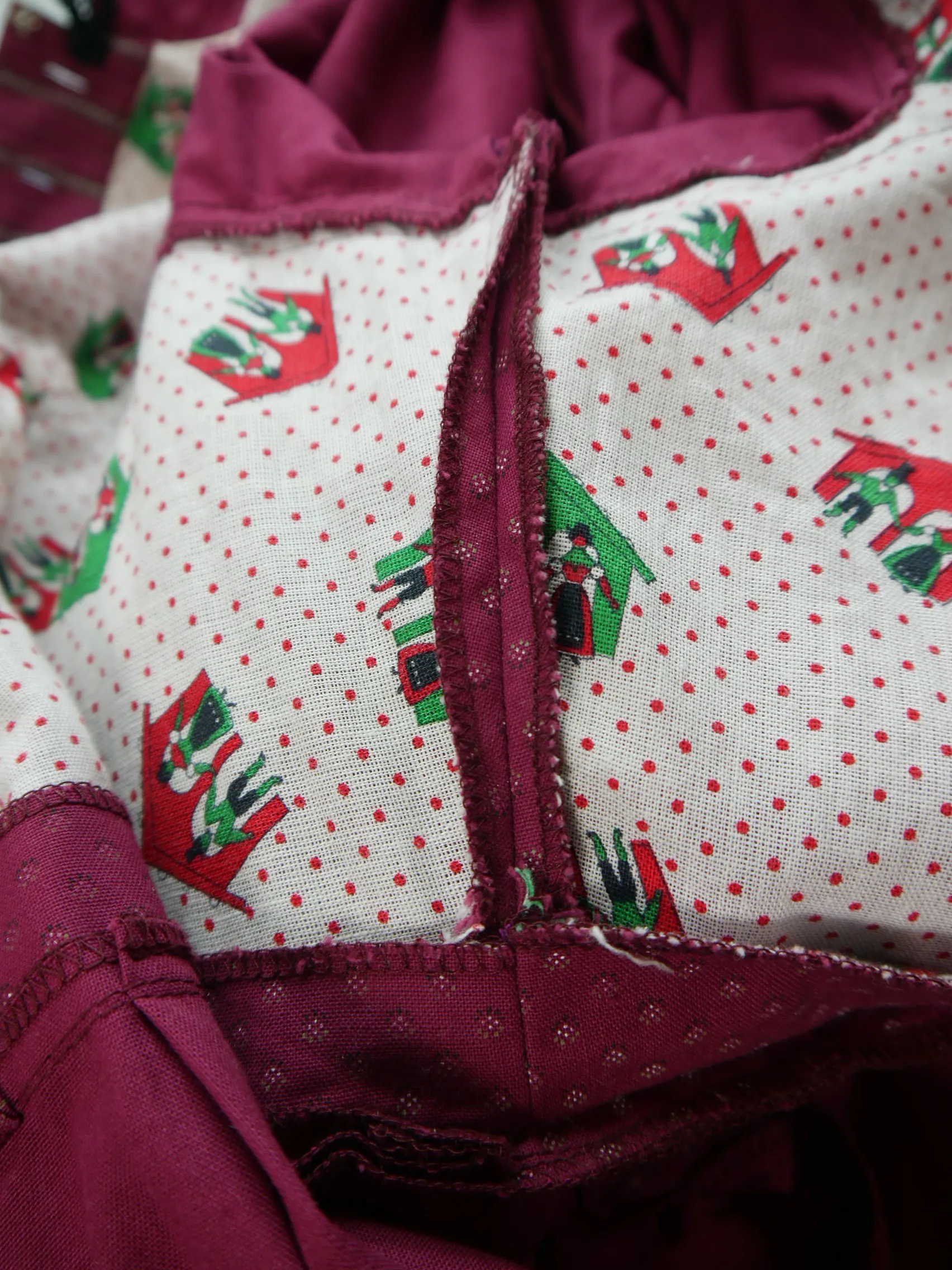 Hasegg 60er Jahre hochgeschlossen langarm süßes Vintage Dirndl mit Schürze Gr.44