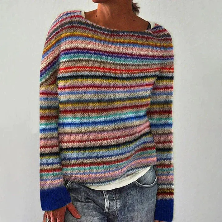 Heidi-Mode | Gestreifter Langarm-Pullover Für Jede Gelegenheit Leonie