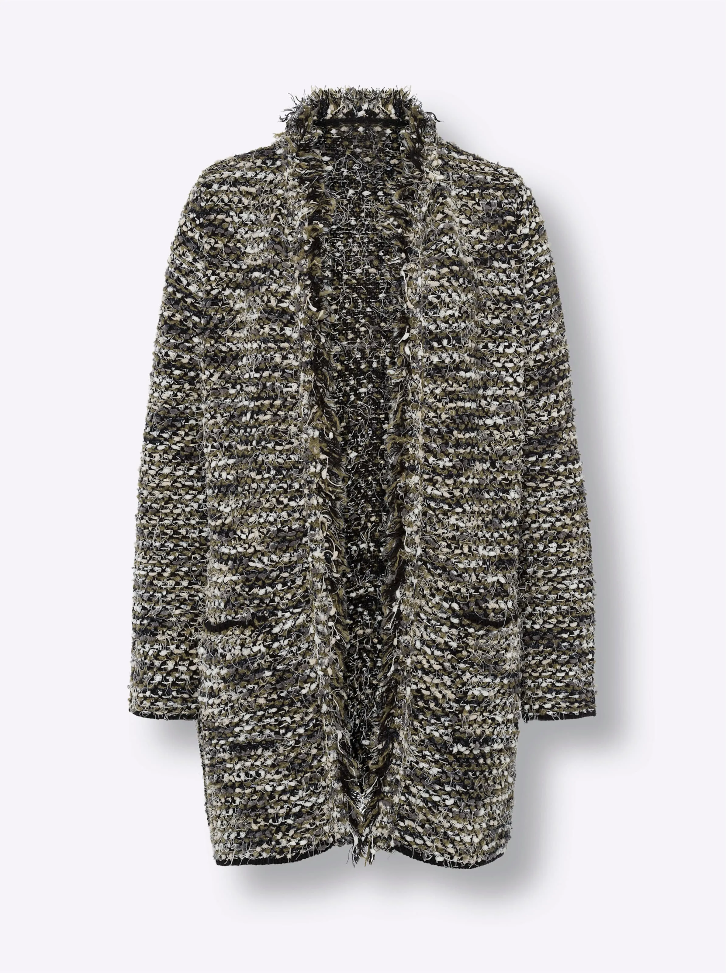 heine Strickjacke in schwarz-khaki