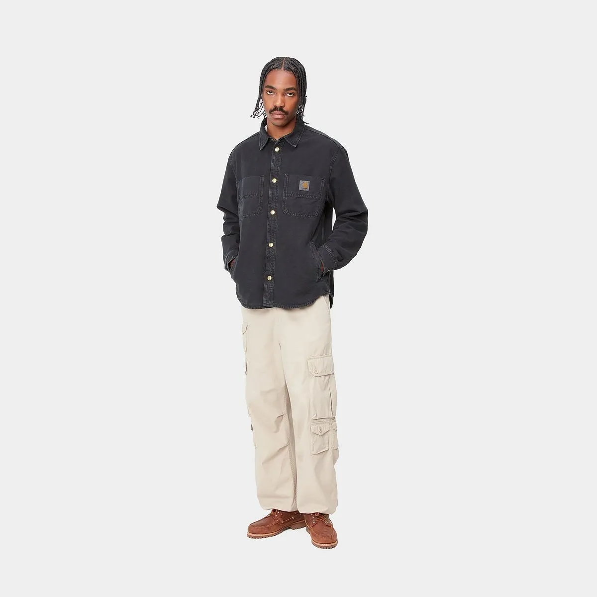 Hemd Carhartt WIP Black Stone Dyed Shirt Jacket I033767_42