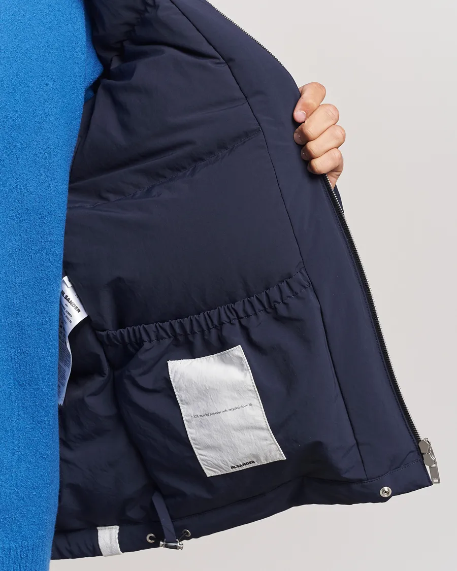 Hooded Down Jacket Navy