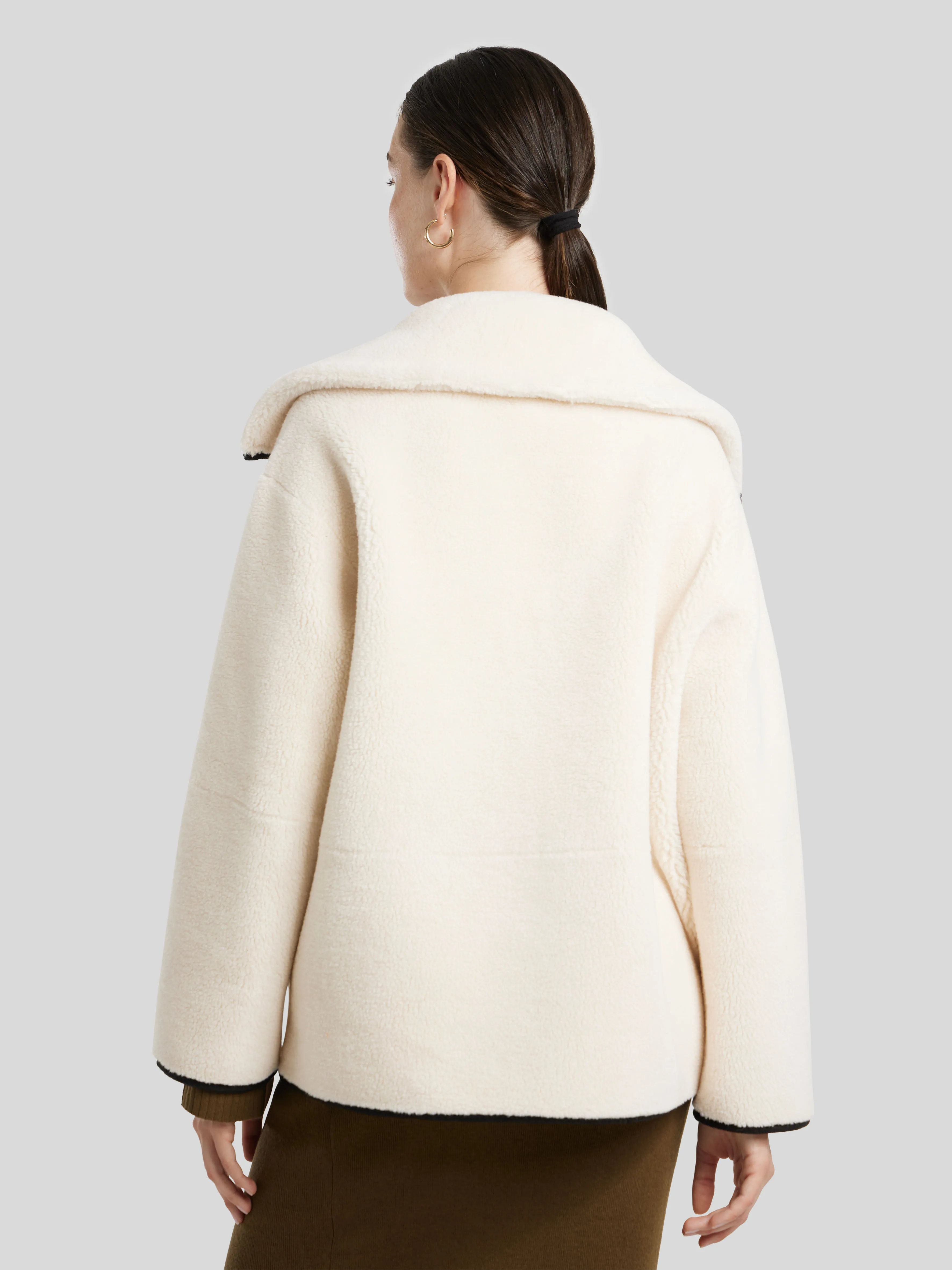 Jacke im Teddy-Look