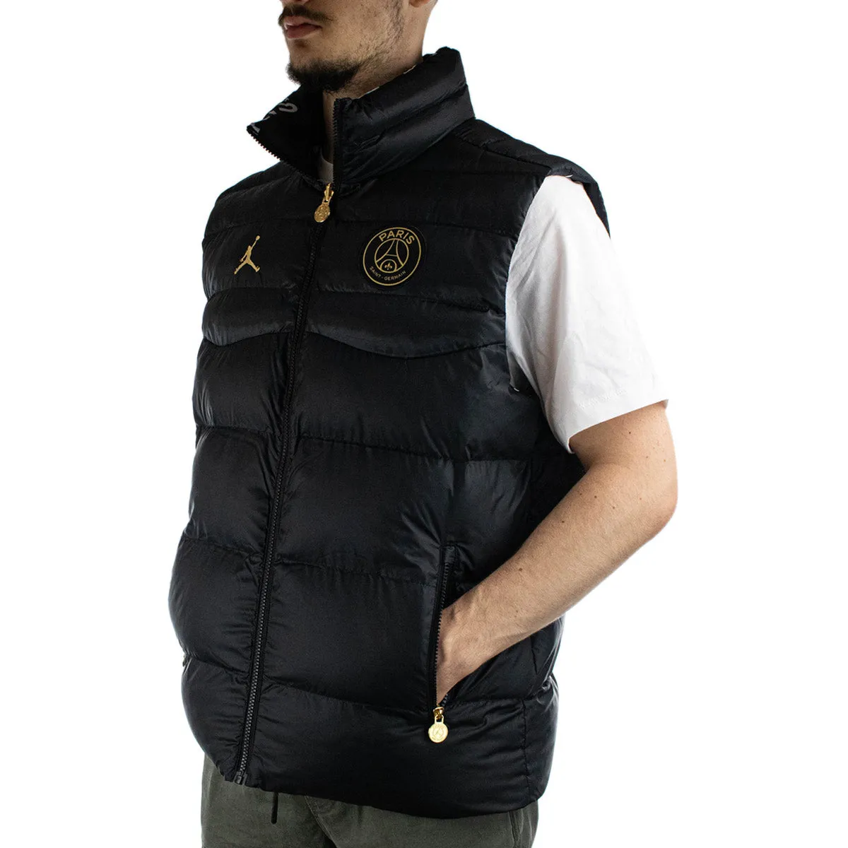 Jordan Paris Saint-Germain Puffer Weste (wendbar) CV9956-010 - schwarz-gold-weiss