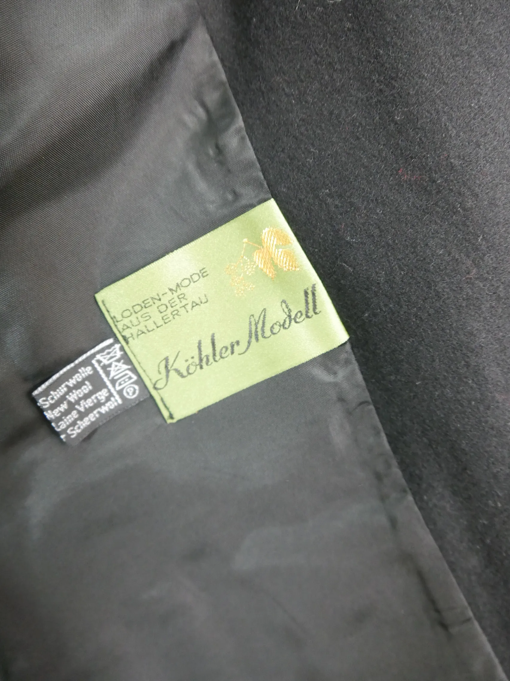 Köhler Modell Hallertau schwarz mit Hirschhornknöpfen Trachtenjacke Jacke Gr.36