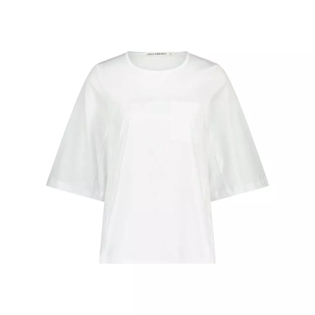   Lis Lareida  T-Shirt mit aufgesetzter Tasche Weiß