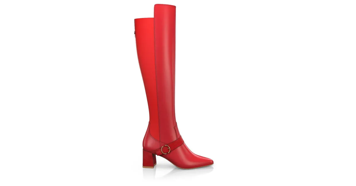 Mittelhohe Stiefel mit Spitze 60952