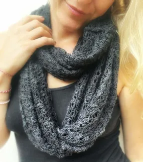 Netz Schlauch Schal schwarz “Mermaid”