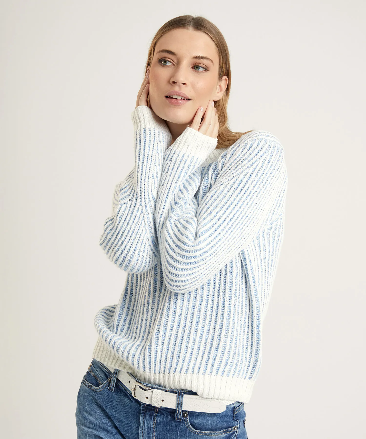 OUI Pullover zweifarbig