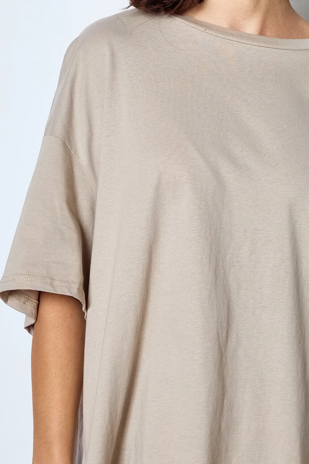 Oversized-Halbärmel-T-Shirt