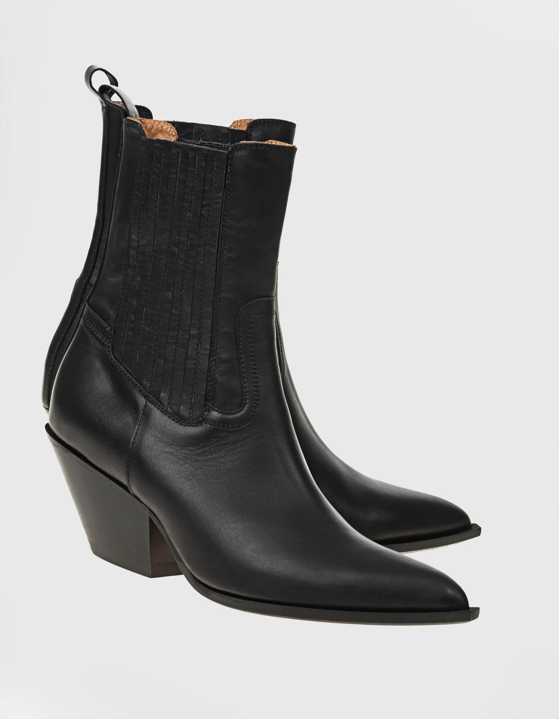 PAO PIANO ZERO Vitello Nero Black // Leder-Stiefeletten