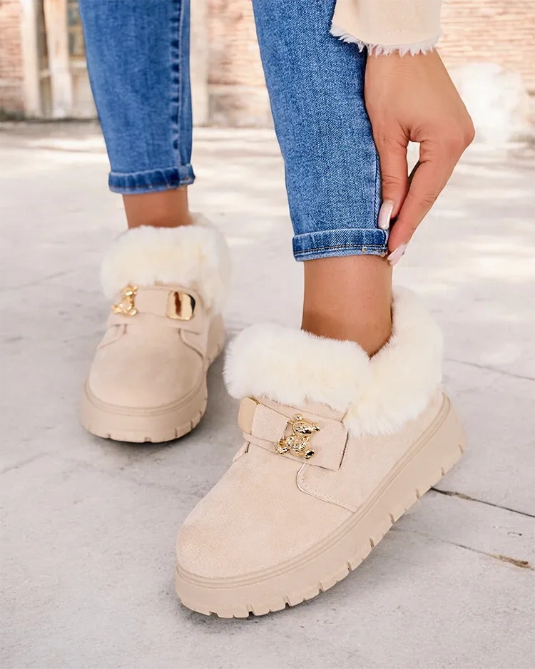 Royalfashion Damen Kurzstiefel a'la Schneestiefel Dobis