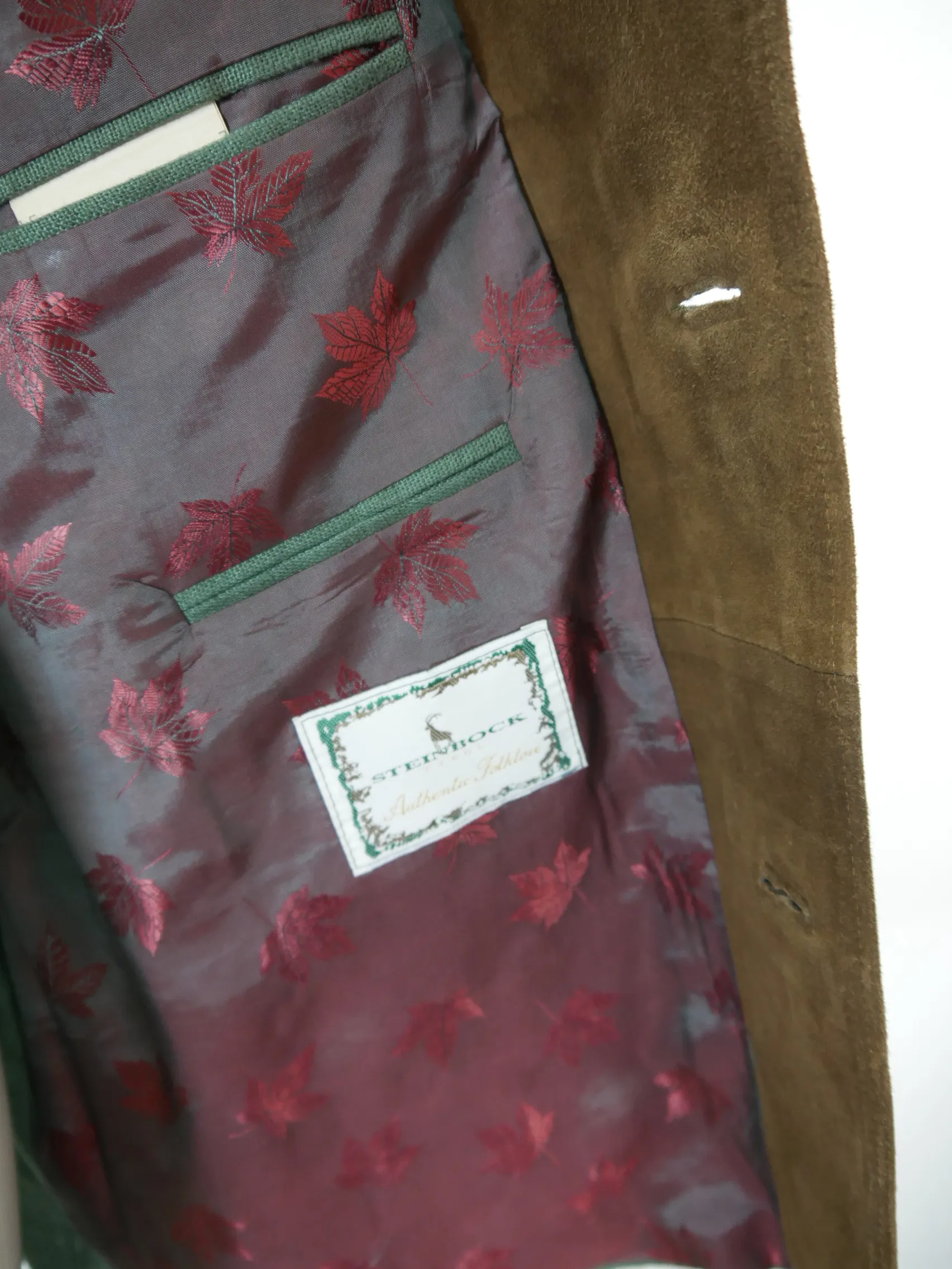 Steinbock Tyrol Leinen grün herrlich klasse Herren Trachtenjacke Janker Gr.52