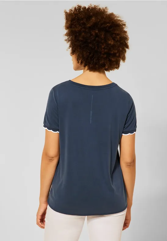 Street One T-Shirt im Seiden Look 