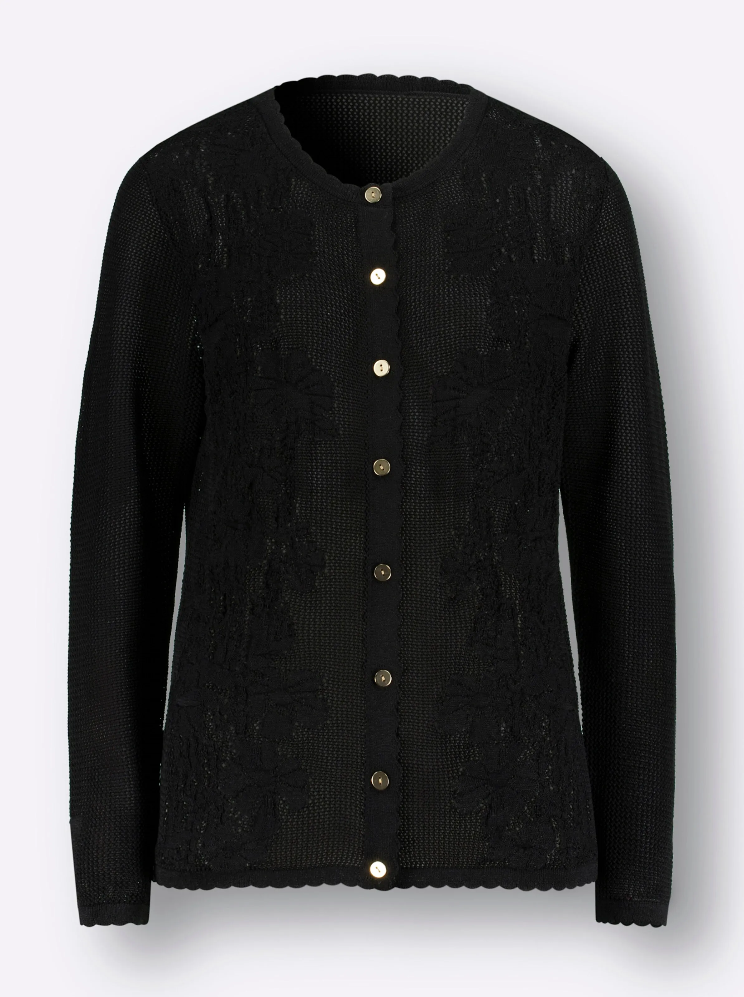 Strickjacke in schwarz