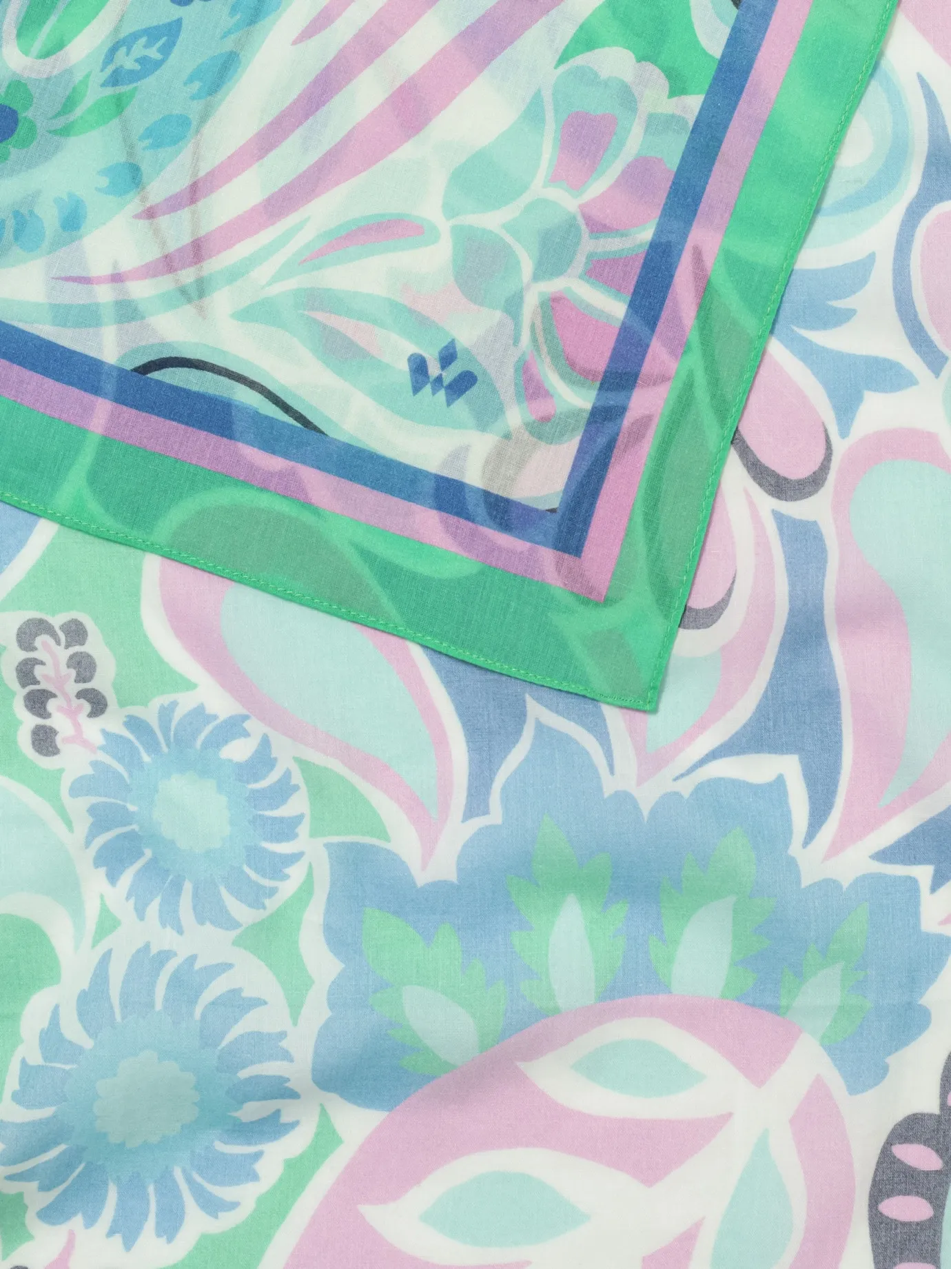 Swiss Cotton-Schal Paisley für Damen | Blau