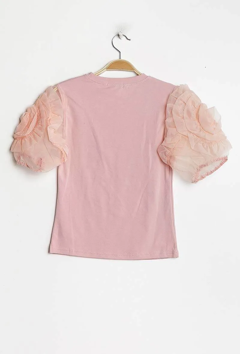 T-Shirt mit Puffärmeln