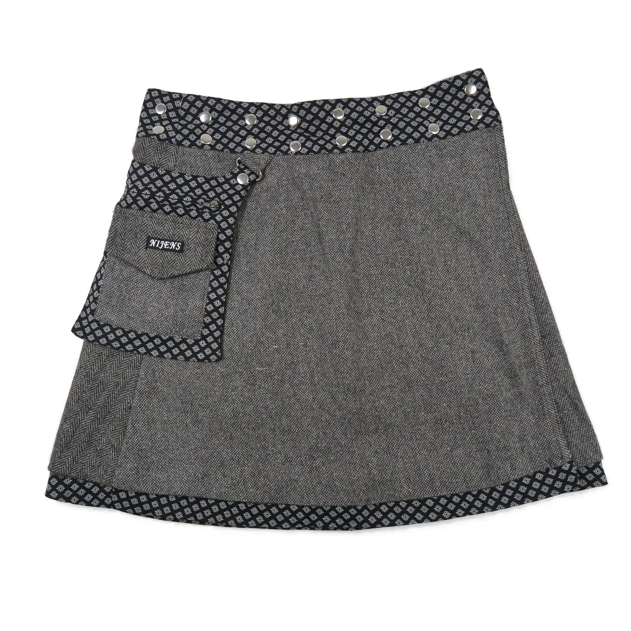 Winterrock Wenderock aus Wolle - Rasmalai Tweed Long 222